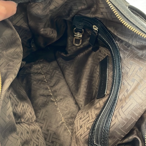 LAST CHANCE! Cole Haan Black Ruched Satchel Leather Shoulder Bag - Picture 10 of 10